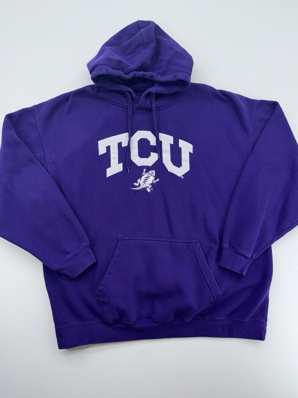 TCU Horned Frogs Hoodie Mens X-Large Purple Badger Sport Fleece NCAA Embroidered